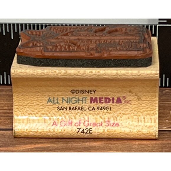 VERY HTF Disney Winnie The Pooh Rubber Stamp Gift Of Great Size 742E - Picture 6 of 6